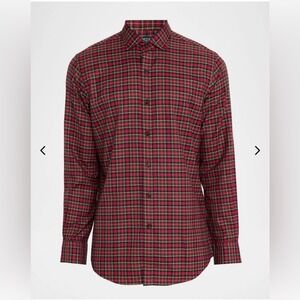 Ralph‎ Lauren Mens XL Custom Fit Red Tartan Plaid Cotton Button Down Shirt
